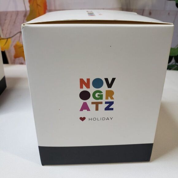 Novogratz Kindness Matters White & Black Glass Christmas Tree Ornament - Picture 8 of 9